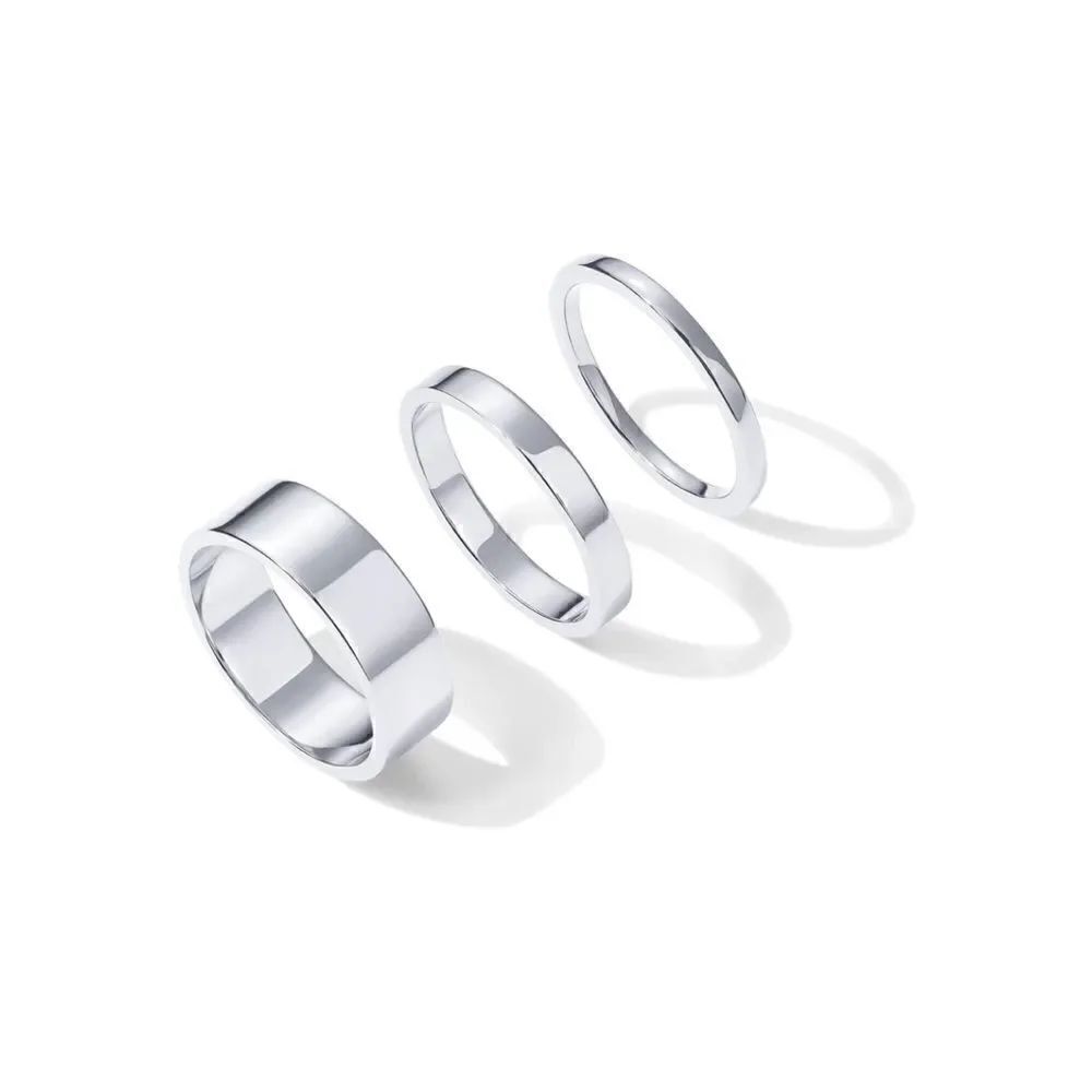 Set of 3 silver rings
